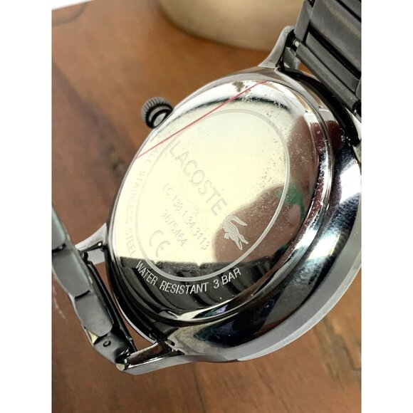 Lacoste Men's Watch 2011142 Club Quartz Gray Dial Stainless Steel 42mm - Picture 6 of 13